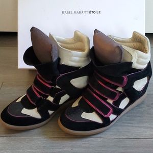 Isabel Marant Etoile Bekett High Top Wedge Sneakers